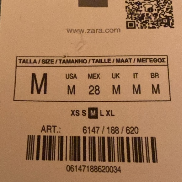 NWT. Zara Z1975 Pink Color Washed Effect Dyed Denim Jumpsuit. Size M. - Picture 12 of 14